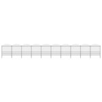 vidaXL Clôture de jardin à dessus en lance Acier (1 75-2)x17 m Noir