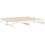 vidaXL Lit coulissant sans matelas blanc 2x(75x190) cm