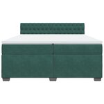 vidaXL Sommier à lattes de lit et matelas Vert foncé 200x200cm Velours