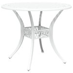 vidaXL Ensemble de salle à manger pour jardin 7 Pièces Blanc Aluminium