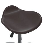 vidaXL Tabouret de salon et spa Marron Similicuir