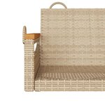vidaXL Balancelle beige 109x62x40 cm résine tressée