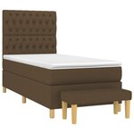 vidaXL Sommier à lattes de lit avec matelas Marron foncé 90x200 cm
