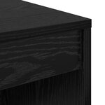 vidaXL Bureau avec rangement chêne noir bois d'ingénierie