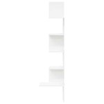 vidaXL Étagère d'angle murale blanc 32x32x127 5 cm bois d'ingénierie