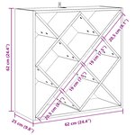 vidaXL Étagère à vin 2 Pièces Naturel 62 x 25 x 62 cm Pin massif