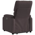 vidaXL Fauteuil inclinable marron foncé tissu