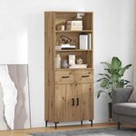 vidaXL Haut Armoire avec tiroir Chêne artisanal 69 5 x 34 x 180 cm