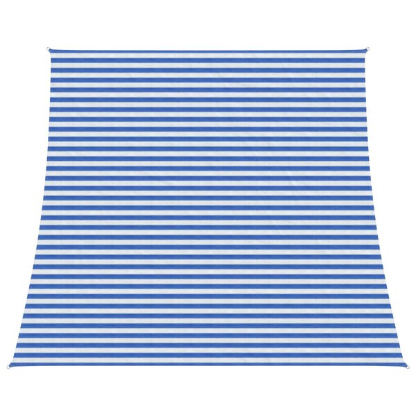 vidaXL Voile d'ombre Bleu et Blanc 4 / 5 x 4 m HDPE