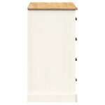 vidaXL Buffet avec tiroirs VIGO 113x40x75 cm blanc bois massif de pin