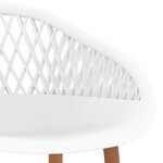 vidaXL Chaises de bar lot de 2 blanc