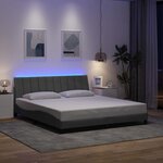 vidaXL Cadre de lit sans matelas gris clair 180x200 cm tissu