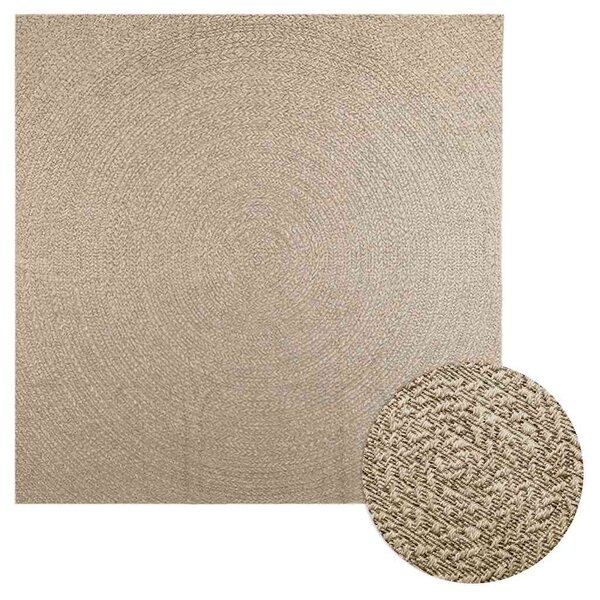 vidaXL Tapis ZIZUR beige 240x240 cm aspect de jute intérieur extérieur
