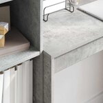 vidaXL Bureau avec rangement 2 Pièces Gris béton 90 x 40 x 76 cm