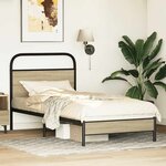 vidaXL Cadre de lit sans matelas 75x190cm chêne sonoma bois ingénierie