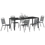 vidaXL Ensemble de salle à manger pour jardin 7 Pièces Anthracite