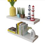 vidaXL 2 Étagères murales MDF Blanc Rangement de livres/DVD