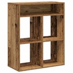 vidaXL Bibliothèque vieux bois 66x31x80 cm bois d'ingénierie