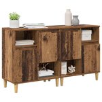 vidaXL Buffets 2 Pièces Bois Ancien 60 x 35 x 70 cm Bois d'ingénierie