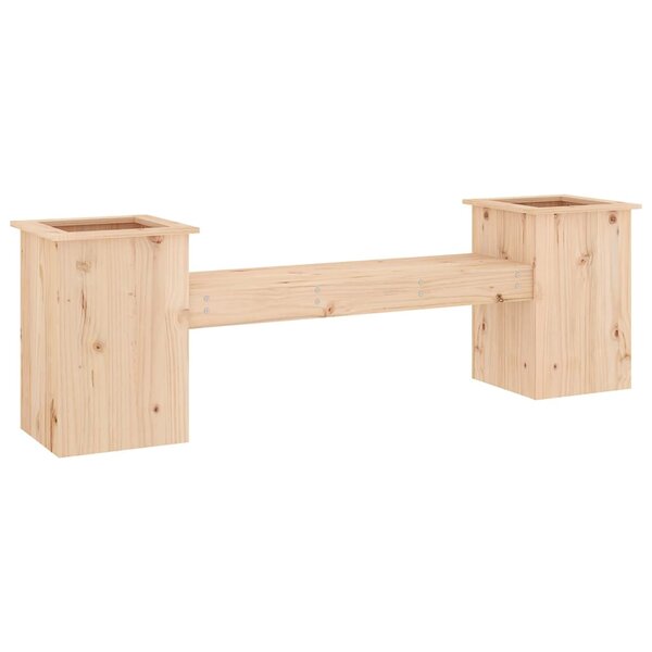 vidaXL Banc avec jardinières 184 5x39 5x56 5 cm bois massif de pin