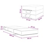 vidaXL Canapé-lit pliable 90 x 67 x 45 cm Vert foncé