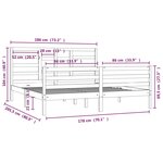 vidaXL Cadre de lit Blanc Bois massif 180x200 cm Super King