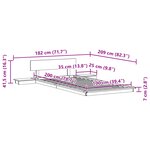 vidaXL Cadre de Lit au Sol avec Tables de Chevet 100x200cm Bois Massif