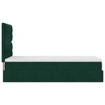 vidaXL Cadre de lit ottoman avec matelas vert foncé 100x200 cm velours
