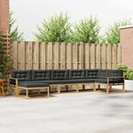 vidaXL Ensemble de canapés d'extérieur 7 Pièces Blanc et anthracite