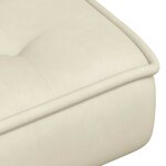 vidaXL Chaise de relaxation avec tabouret crème velours