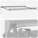 vidaXL Auvent Rétractable Rouge 450x300 cm tissu
