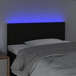 vidaXL Tête de lit à LED Noir 90x5x78/88 cm Tissu
