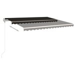 vidaXL Auvent manuel rétractable avec poteaux 4x3 m Anthracite