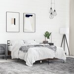 vidaXL Cadre de lit sans matelas chêne marron 135x190 cm