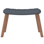 vidaXL Chaise de relaxation avec repose-pied Gris foncé Velours