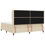 Lit Box Spring vidaXL avec Matelas Crème 200x200 cm Tissu