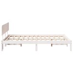 vidaXL Cadre de lit avec tête de lit Blanc 120 x 200 cm Pin massif