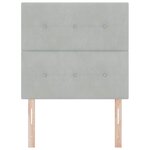 vidaXL Tête de lit Gris clair 90 cm Velours