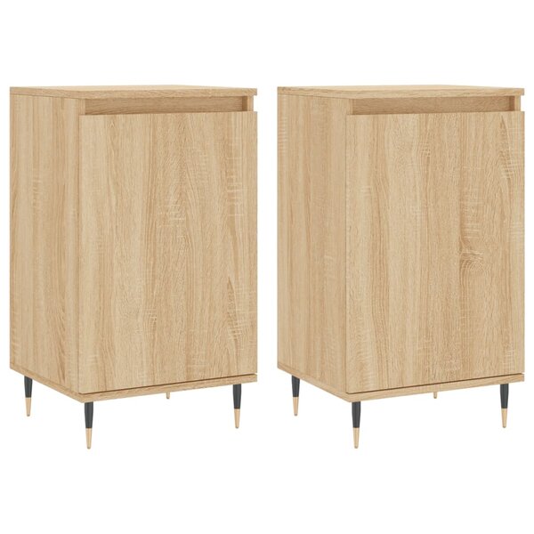vidaXL Buffets 2 Pièces chêne sonoma 40x35x70 cm bois d'ingénierie