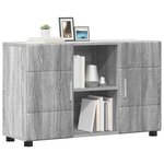 vidaXL Buffet avec étagère FLORIN Gris Sonoma 88 5 x 30 5 x 55 5 cm