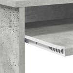 vidaXL Bureau Gris béton 106 x 40 x 88.5 cm Bois d'ingénierie