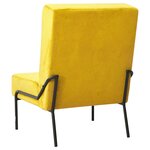 vidaXL Chaise de relaxation 65x79x87 cm Jaune moutarde Velours