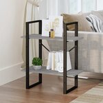 vidaXL Bibliothèque 2 niveaux Sonoma gris 60x30x70cm Bois d'ingénierie