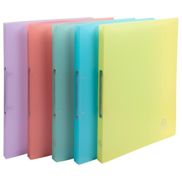 Classeur 2 Anneaux 15mm Polypropylène Chromaline Pastel - Couleurs Assorties - X 20 - Exacompta