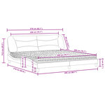 vidaXL Lit avec matelas noir 200x200 cm similicuir