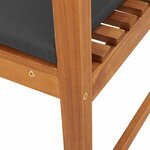 vidaXL Chaise de jardin Marron 50 x 50 x 91cm Bois d'acacia massif