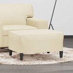 vidaXL Repose-pied Crème 70x55x41 cm Similicuir