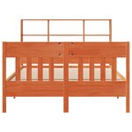 vidaXL Cadre de lit sans matelas cire marron 120x190cm bois pin massif