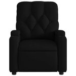 vidaXL Fauteuil de massage inclinable électrique Noir Tissu