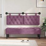 vidaXL Tête de lit suspendue Pourpre Velours